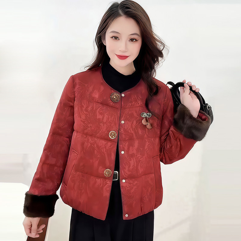 2025新款爆款冬季高级感唐装显年轻款棉袄新中式国风红色棉服外套