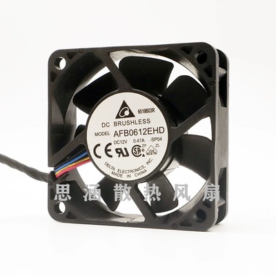 原装台达 AFB0612EHD 6020 6cm 12V 0.47A 4线 PWM 机箱散热风扇