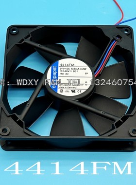 德国进口ebmpapst 4414FM 24V 3.2W 12025 12CM 静音机箱散热风扇