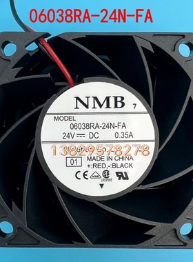 NMB 06038RA-24N-FA DC24V 0.35A 6038 6CM 大风量变频器散热风扇