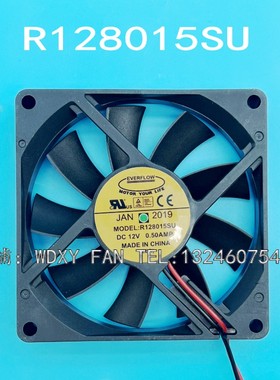 R128015SU 全新EVERFLOW 8015 12V 0.50Amp 8CM 机箱散热风扇风机