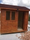 定制户外小木屋防腐木移动售票亭庭院组装 实木房子学校岗亭设备房