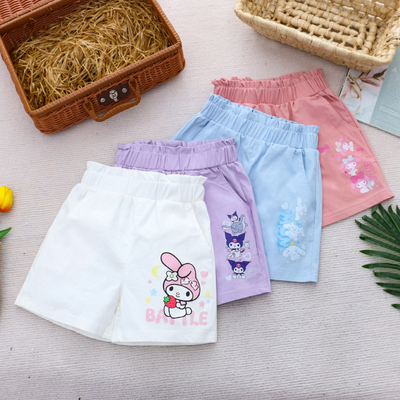 女童纯棉休闲短裤26夏季薄款儿童装小女孩宝宝宽松百搭裤子花苞裤