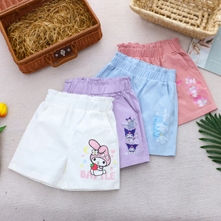 女童纯棉休闲短裤26夏季薄款儿童装小女孩宝宝宽松百搭裤子花苞裤