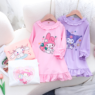 家居服宝宝可爱卡通连衣裙 裙子儿童装 女童睡裙26春秋新款 纯棉长袖