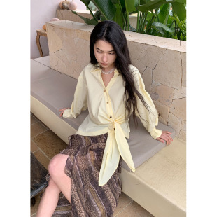 女春季 衬衫 宝藏NEIHE内赫广州十三行不对称褶皱设计感女式 Gary