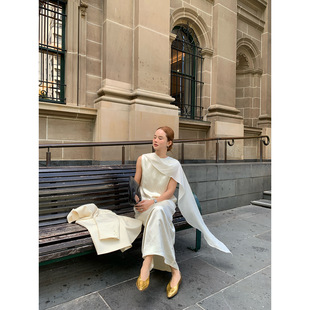 春上新 26早春法式 Gary 名媛气质荷叶边飘带无袖 宝藏