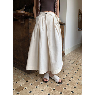 女春夏 A字裙裤 Gary 宝藏NEIHE内赫2026年棉麻基础休闲百搭中长款