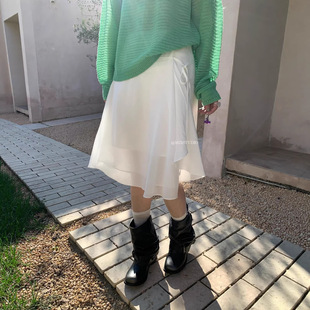 早春韩系时髦不规则系带设计百搭高腰 STUDIO Gary 宝藏MZI