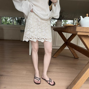 十三行早春上新韩系短裙郁金香浮雕绣花蕾丝 初打 Gary 宝藏