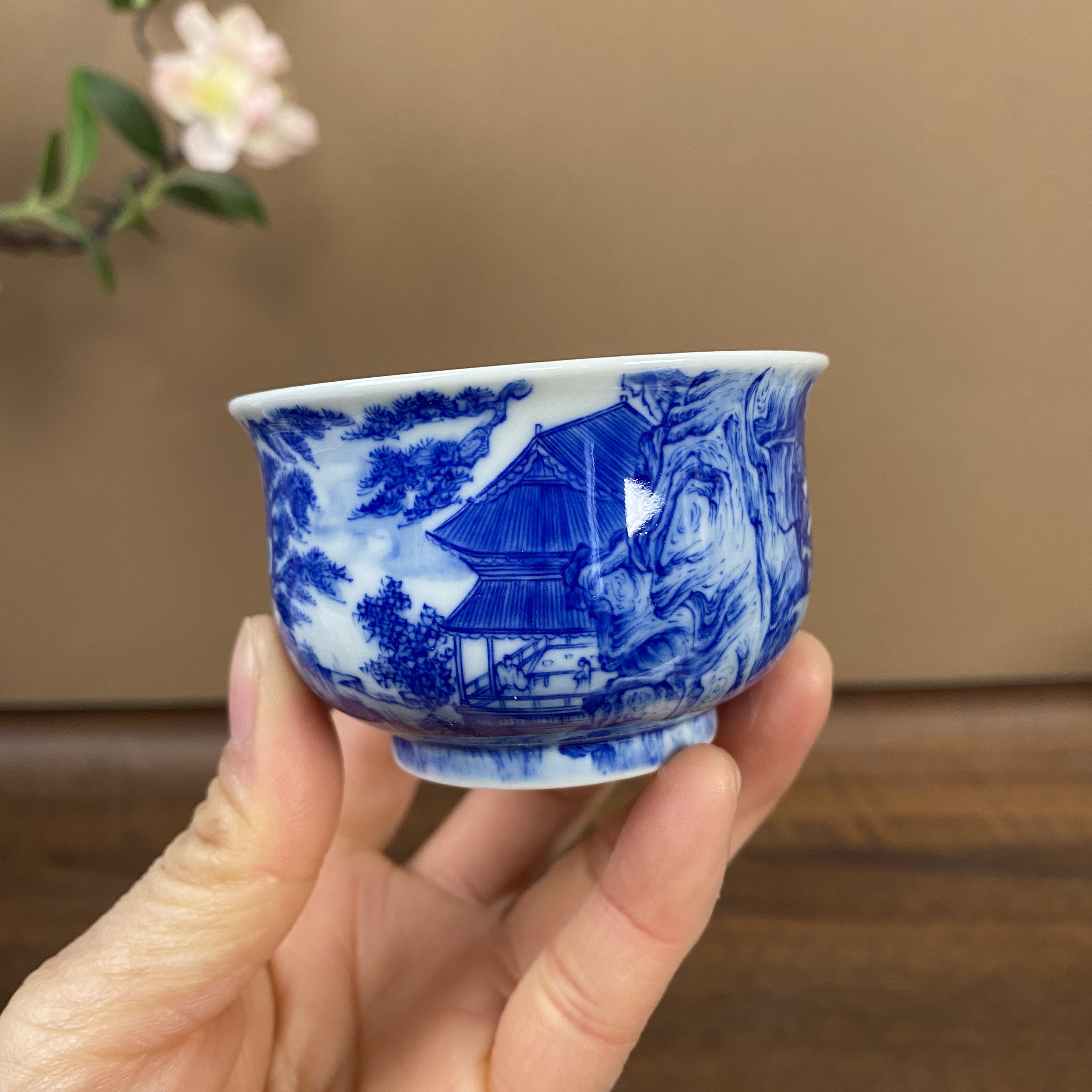 【九茗珍藏】山水小炉式杯容量80cc 手工手绘景德镇茶具,餐饮具,茶杯,淘宝优惠券,粉丝福利购,淘宝优惠卷