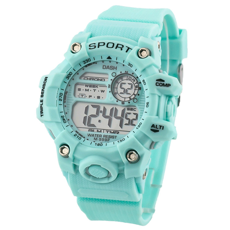 dash马卡龙七彩夜光电子手表糖果色小清新ins多功能运动儿童表潮