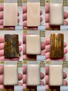 原色货猛犸牙肥皂吊坠，天然猛犸象牙无事牌，带原皮猛犸牙461牌