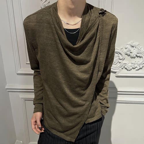 Hypeyourself|呼吸打褶堆积感防晒罩衫长袖打底T恤