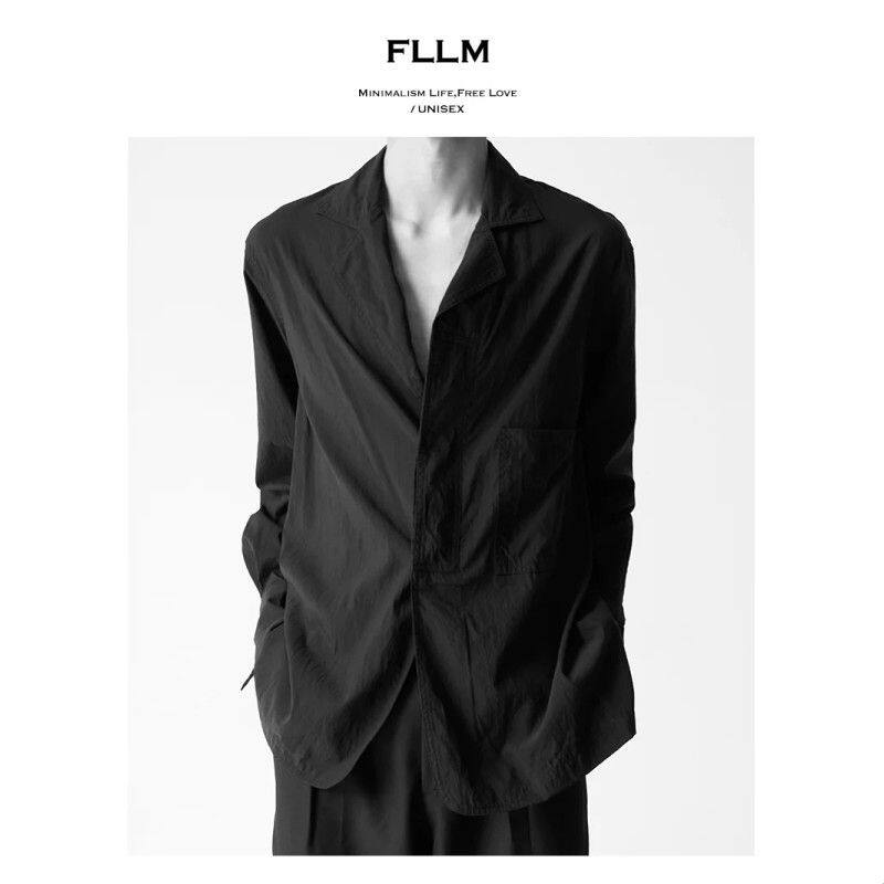 fllm 西装领宽松薄款休闲长袖衬衫