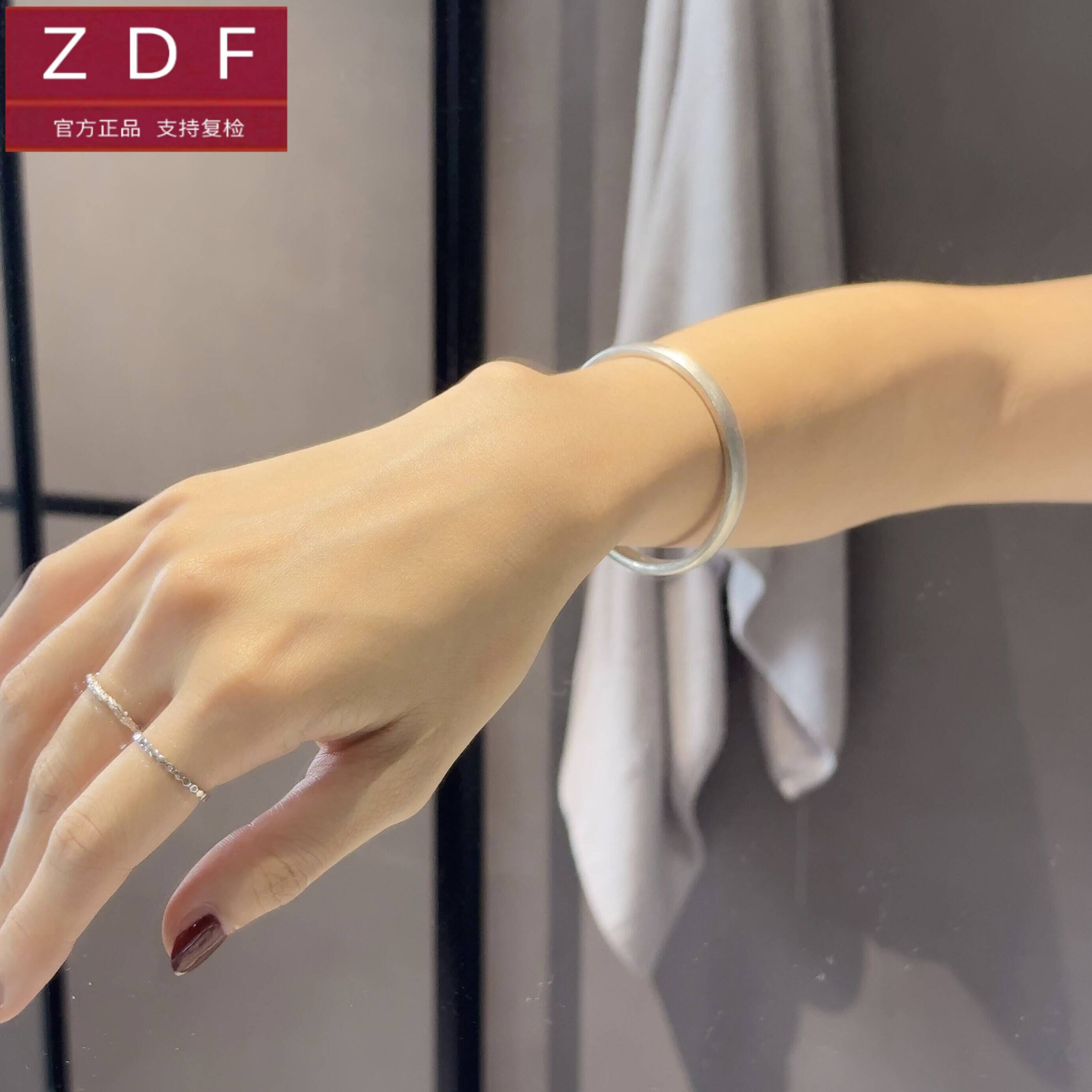 ZDF纯银籽大福古法传承足银手镯女闭口实心银手环简约民族风银饰
