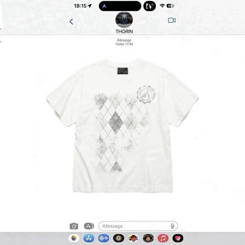 原创设计 菱形格做旧印花短袖 DIAMOND GRID TEE