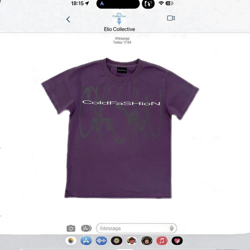 ColdAsia冷亚洲原创ColdFaSHioN印花小众轻亚正肩T恤紫色短袖