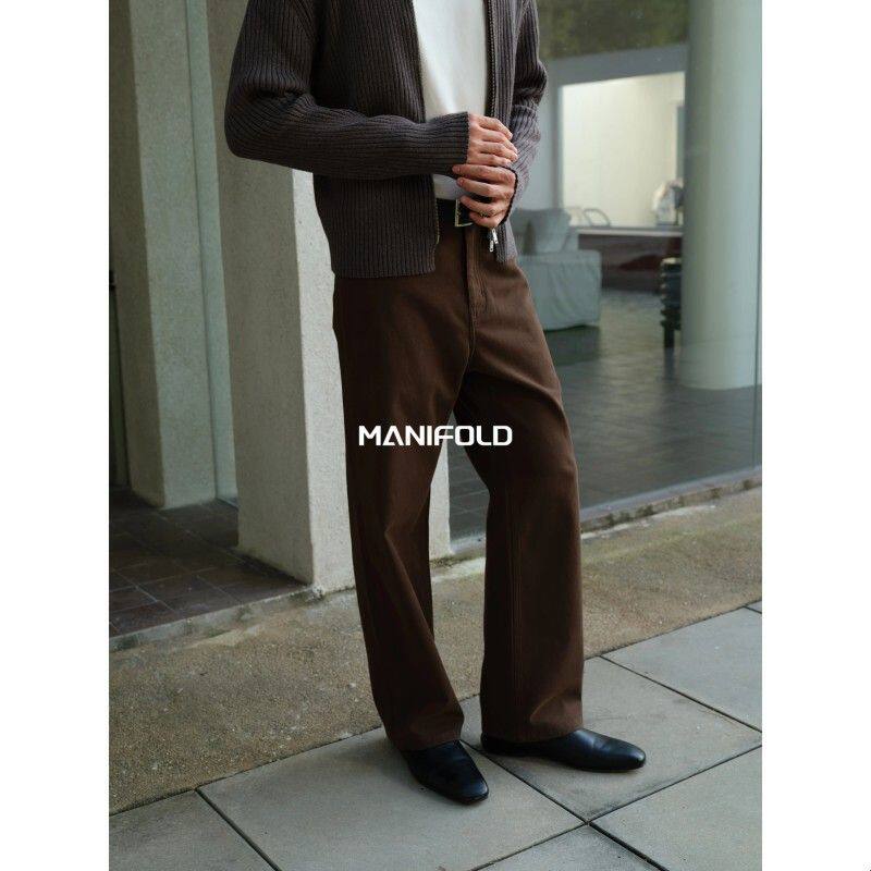 Manifold｜山羊绒匹马棉混纺柔糯体感休闲通勤基础直筒长裤牛仔裤