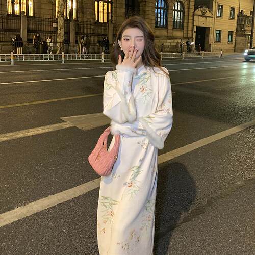 新中式国风气质秋冬改良旗袍