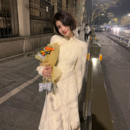 收腰旗袍加厚国风长裙子 气质加绒打底连衣裙女新中式 NANA冬季