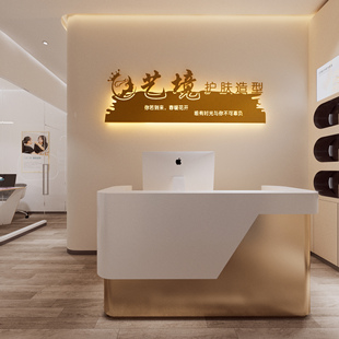 灯箱广告牌公司前台美容院形象背景墙logo设计led养生馆招牌定制