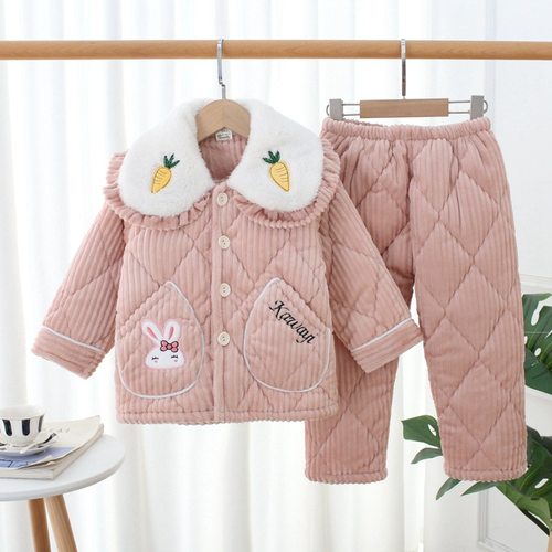 小女孩法兰绒睡衣冬季