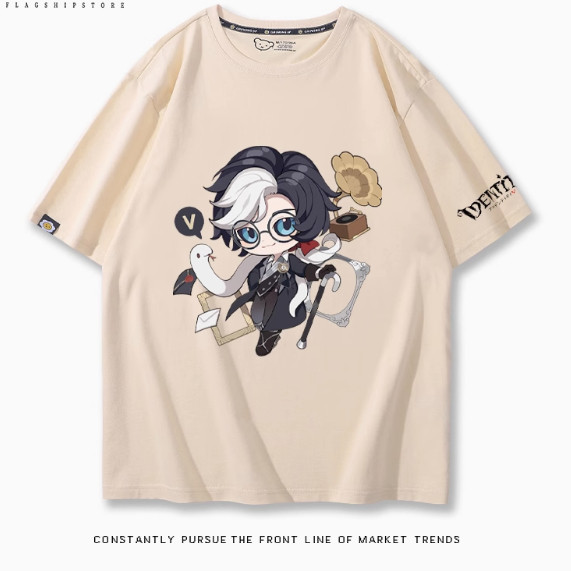 第五人格周边囚徒卢卡短袖T恤男女纯棉宽松休闲半袖上衣服夏季