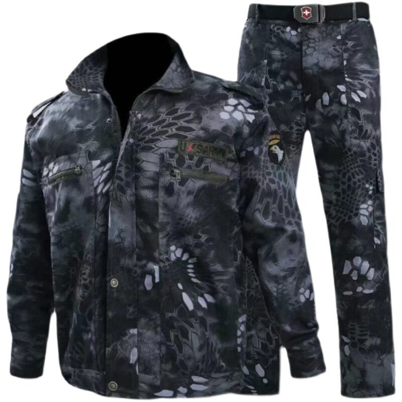 新路黑鹰款迷彩服劳保服多兜耐磨