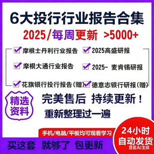 2025摩根士丹利大通高盛麦肯锡投行机构经济分析行业投资研究报告