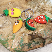 创意个性 水果钥匙扣挂件包包挂件地摊扫描饰品钥匙链仿真水果2元