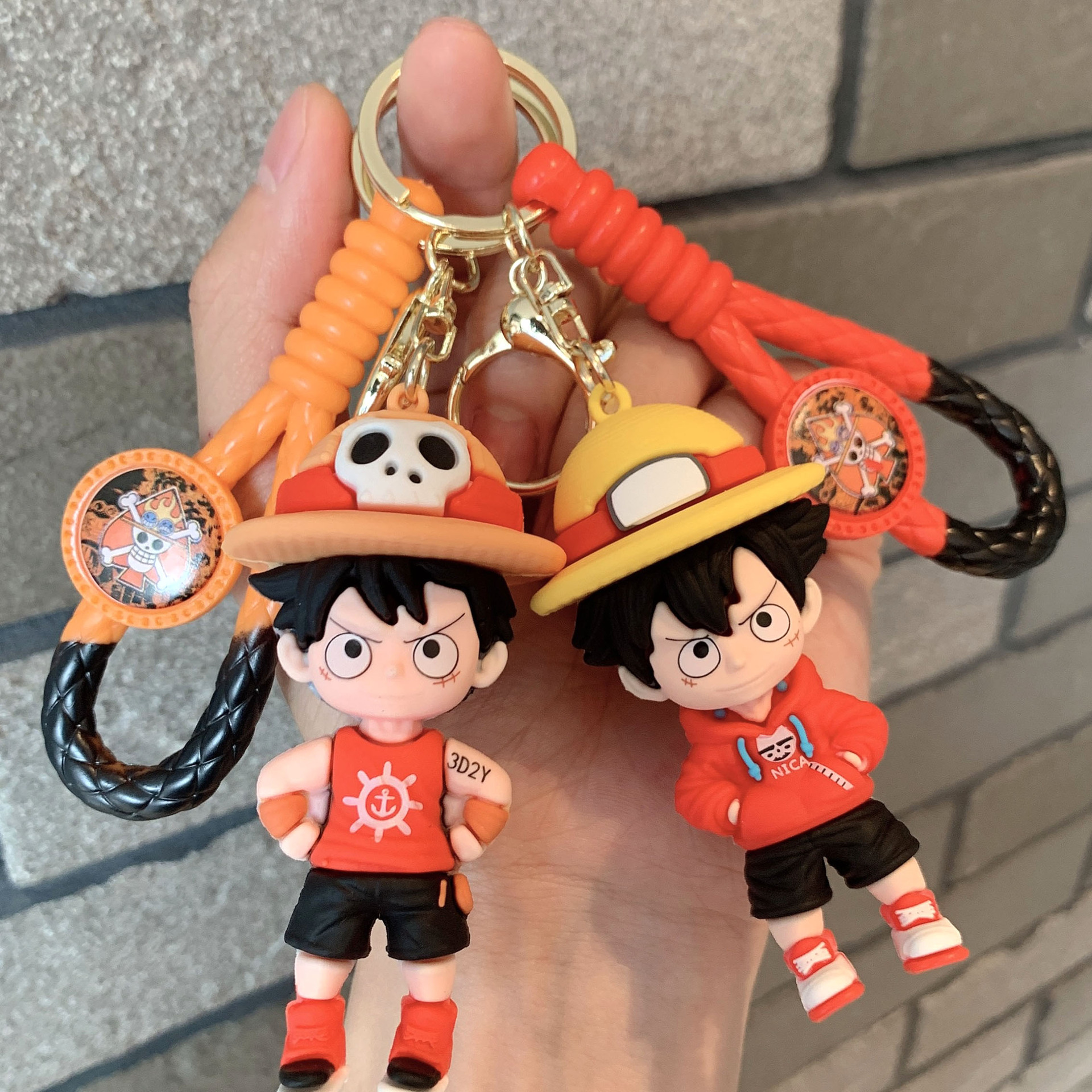 卡通动漫海贼王路飞钥匙扣挂件