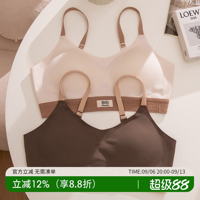 内印象ins运动风小胸聚拢内衣图片