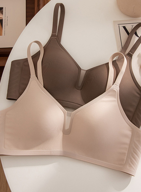 一体固定杯无痕内衣女聚拢小胸夏季薄款aa罩杯小平胸白色文胸胸罩