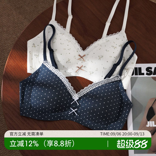 舒适云朵棉柔小平胸不空杯内衣