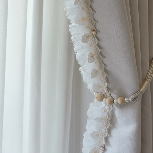 窗帘羽毛花边立边蕾丝辅料装饰带手工diy洛丽塔褶皱荷叶边M-942