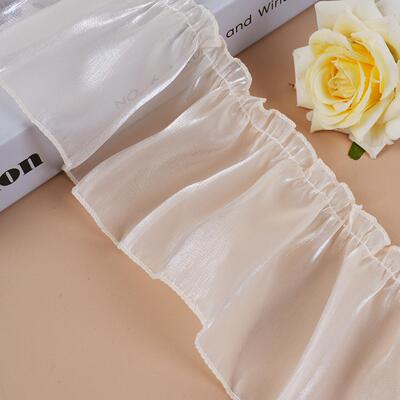 窗帘花边法式浪漫刺绣金线立边侧拼蕾丝木耳边轻奢卧室客厅M-925