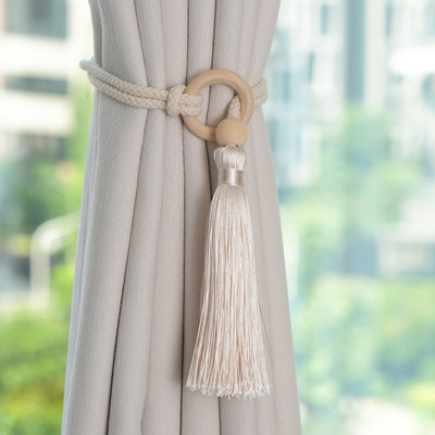 窗帘绑绳扎束带北欧绑带扎绳流苏装饰简约窗帘固定绳子系带K-363