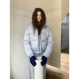 连帽羽绒服女冬季 复古短款 保暖小个子外套 90白鸭绒 UNRETRO