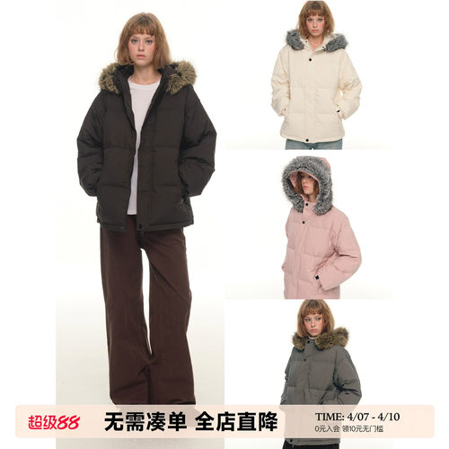 UNRETRO三防面料工装派克羽绒服
