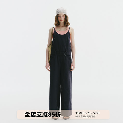UNRETRO复古细吊带牛仔背带裤