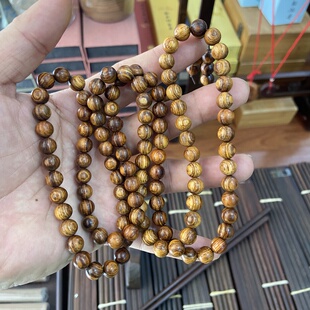 同木料，越南黄花梨降香黄檀0.8cm108颗佛珠手链