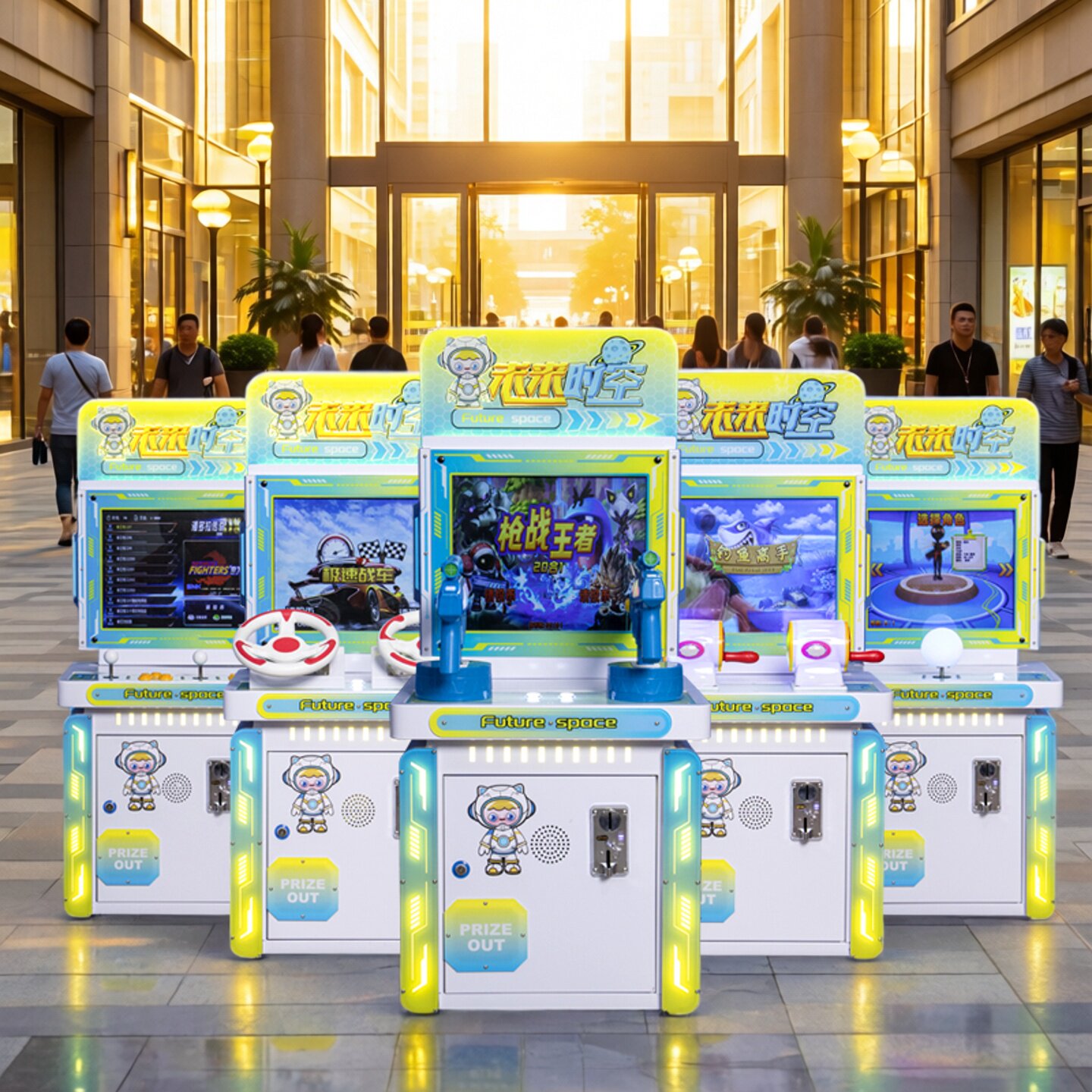 新款投币五金机箱游戏机小孩商用枪机游戏机儿童电动赛车玩具车