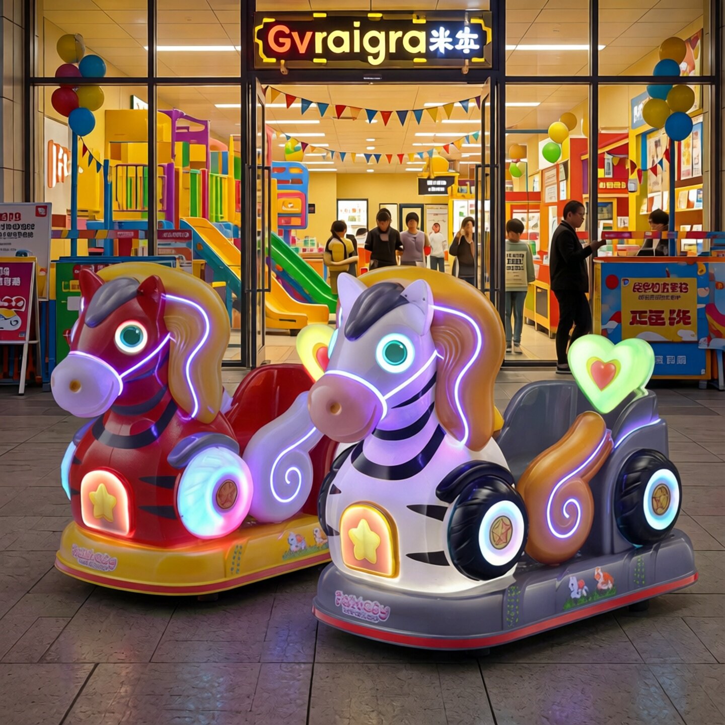 新款投币摇摇车电动商用超市摆放嘟嘟飞马摇摆机小孩游乐场玩具车