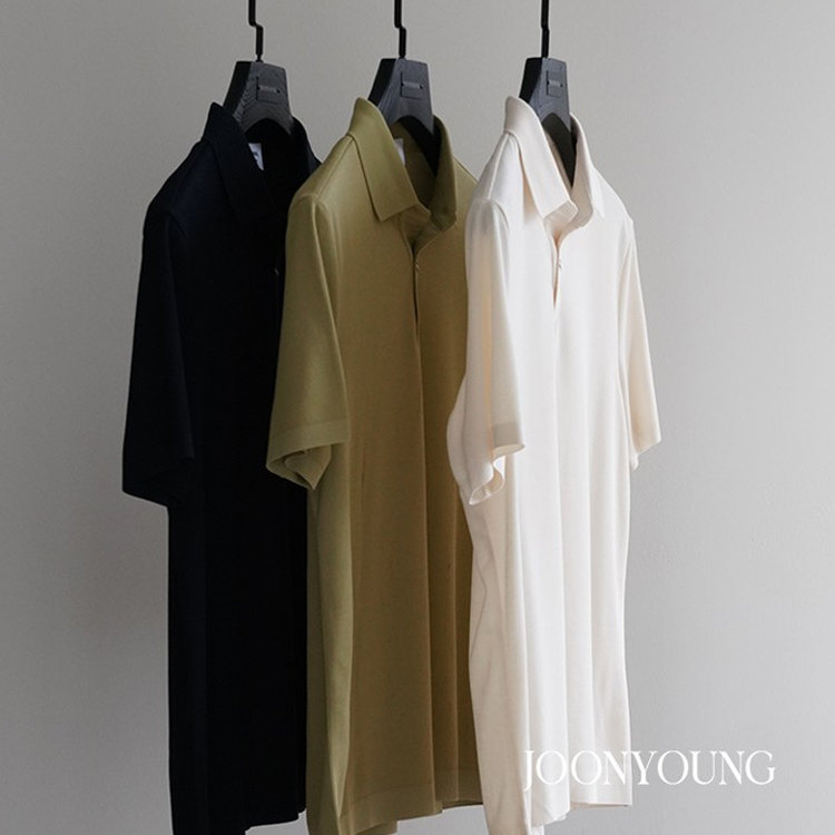 原598 清 高端横机一体织 工艺针织绗缝设计 JI简商务应酬POLO衫