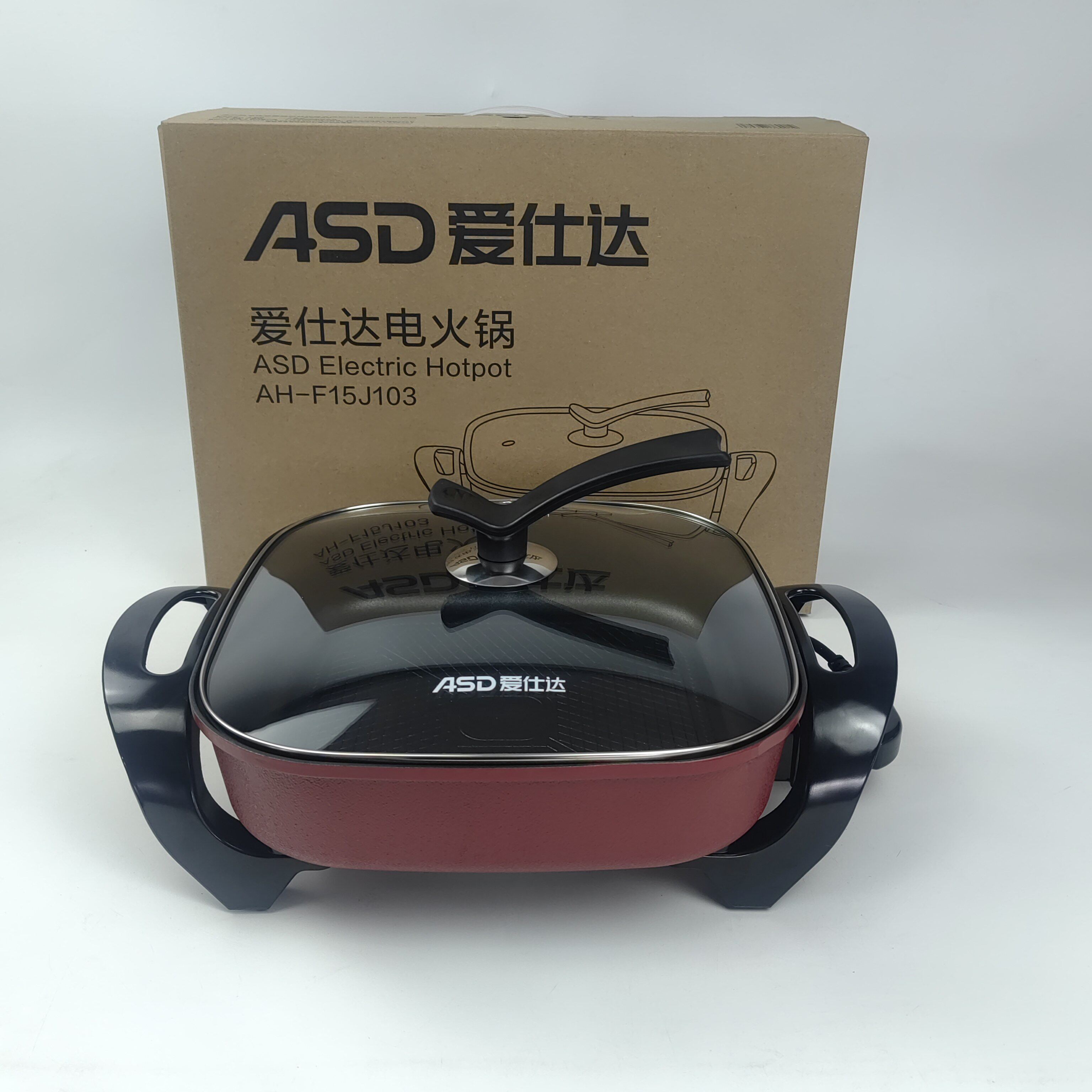 ASD/爱仕达电火锅AH-F15J103家用多功能烧烤炒涮一体式5L电煮锅