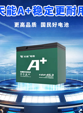 天能电动车电池三轮车电池单只12V12a20a32a45a52a58a照明水泵音