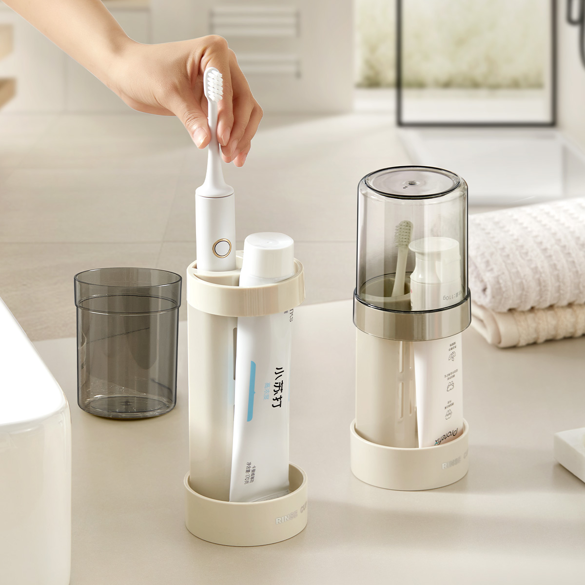漱口杯刷牙杯子电动牙刷收纳