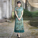 新款 如意风越南旗袍裙夏季 改良奥黛连衣裙女复古中式 气质长裙子