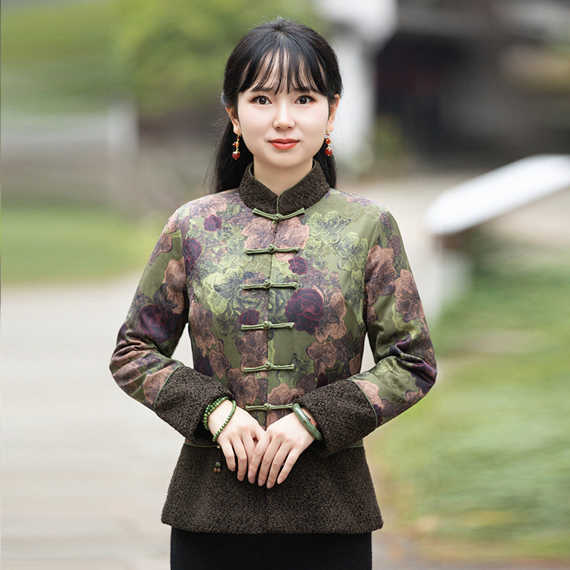 改良唐装冬款女棉袄复古中国风冬季女装上衣妈妈中式外套棉衣棉服